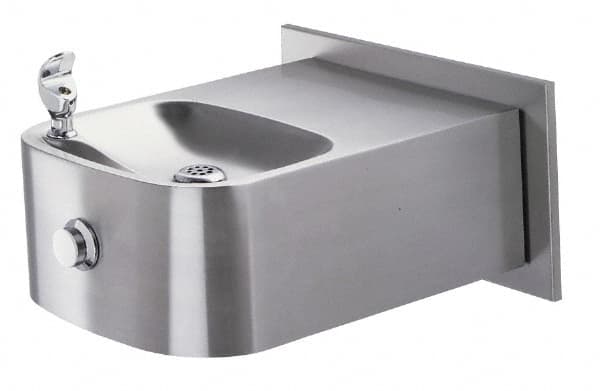 Halsey Taylor - Wall Mounted-No Back Plate Water Cooler & Fountain - ADA Wheelchair Accessible, Stainless Steel - Exact Tooling