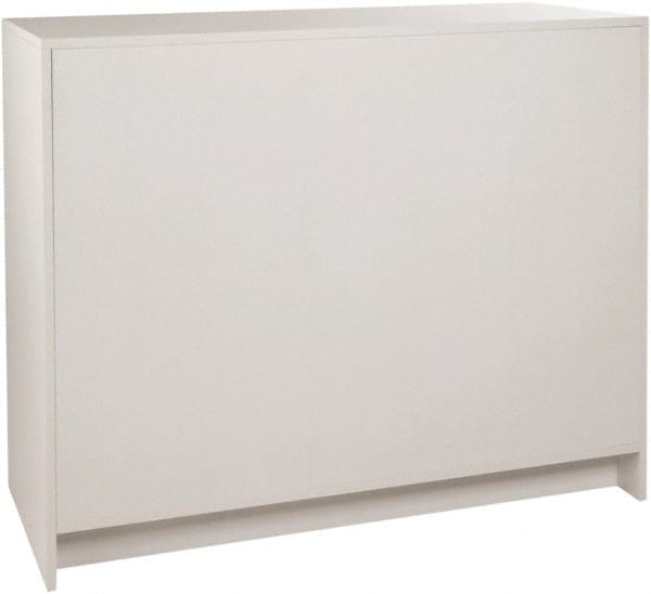 ECONOCO - 3 Shelf, Closed Shelving Wrap Counter - 20 Inch Wide x 20 Inch Deep x 38 Inch High, White - Exact Tooling