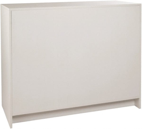 ECONOCO - 3 Shelf, Closed Shelving Wrap Counter - 20 Inch Wide x 20 Inch Deep x 38 Inch High, White - Exact Tooling