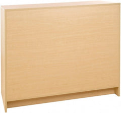 ECONOCO - 3 Shelf, Closed Shelving Wrap Counter - 20 Inch Wide x 20 Inch Deep x 38 Inch High, Maple - Exact Tooling