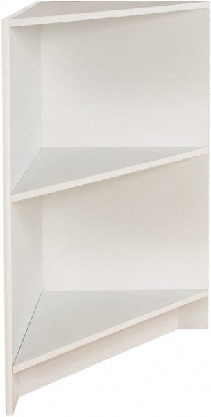 ECONOCO - 1 Shelf, Closed Shelving Corner Block - 20 Inch Wide x 20 Inch Deep x 38 Inch High, White - Exact Tooling