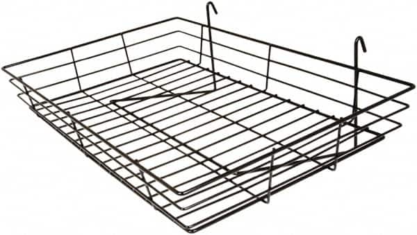 ECONOCO - 4-1/2 High, Open Shelving Accessory/Component - Semi-Gloss Finish, 24" Long, Use with Wire Grid Panels - Exact Tooling