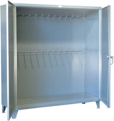 Strong Hold - Pegboard Storage Cabinet - Steel, 72" Wide x 24" Deep x 78" High, Dark Gray - Exact Tooling