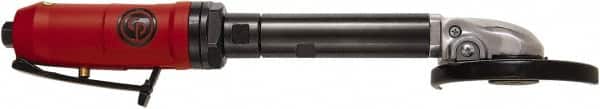 Chicago Pneumatic - 4" Wheel Diam, 14,000 RPM, Pneumatic Cutoff & Cutoff-Grinder Tool - Right Angle Handle, 1/4" Inlet - Exact Tooling