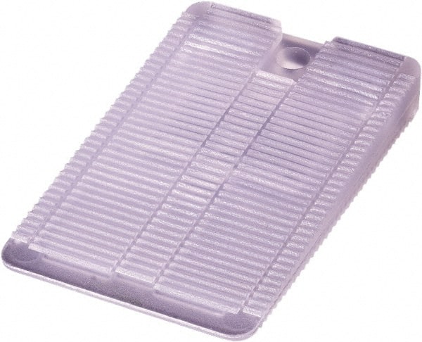 Precision Brand - 30 Piece, 1/4" Thick x 1" Wide x 2" Long Polypropylene Shim Stock Sheet Assortment - Clear (Color), ±10% Tolerance - Exact Tooling