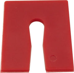 Precision Brand - 504 Piece, 1/8" Thick x 3" Wide x 4" Long Polystyrene Slotted Shim - Red, ±10% Tolerance - Exact Tooling