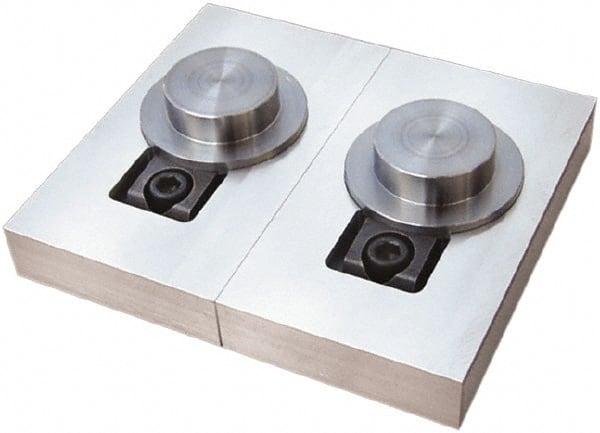 Mitee-Bite - 1.41" OAL x 1-1/2" Overall Width, Standard Grip Nose, Steel Manual Edge Clamp - 1.015" High, M12mm Socket Cap Screw Slot, 0.075" Travel - Exact Tooling