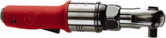 Chicago Pneumatic - 3/8" Drive, 250 RPM, 15 Ft/Lb Torque Ratchet Wrench - Inline Handle, 14 CFM, 90 psi, 1/4" Inlet - Exact Tooling