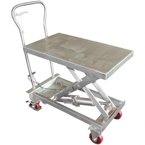 Vestil - 400 Lb Capacity Manual Scissor Lift - 12-3/4" to 36-1/2" Lift Height, 32-3/4" Platform Length x 19-1/2" Platform Width - Exact Tooling