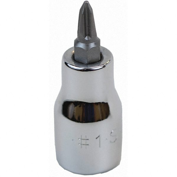 SK - Screwdriver & Drag Link Sockets - 3/8"DR #1 CHRM PHILLIPS SCRDRVR SCKT BIT - Exact Tooling