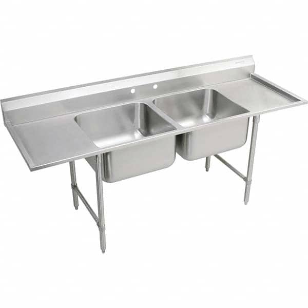 ELKAY - Stainless Steel Sinks Type: Scullery Sink Outside Length: 77-1/4 (Inch) - Exact Tooling