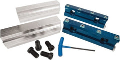 Kurt - 1.475" Jaw Width, Quick Change Jaw System, Vise Jaw Set - Aluminum Alloy, Bolt On, Soft Jaws - Exact Tooling
