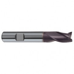 2.5mm Dia. x 50mm Overall Length 3-Flute Square End Solid Carbide SE End Mill-Weldon Shank-Center Cut-Firex - Exact Tooling