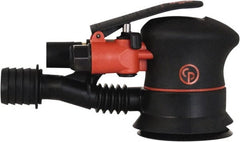 Chicago Pneumatic - 12,000 OPM, 16 CFM Air Consumption, 90 psi Air Pressure, Palm Air Orbital Sander - Round Pad, Hook & Loop Backing, 1/4" Inlet - Exact Tooling