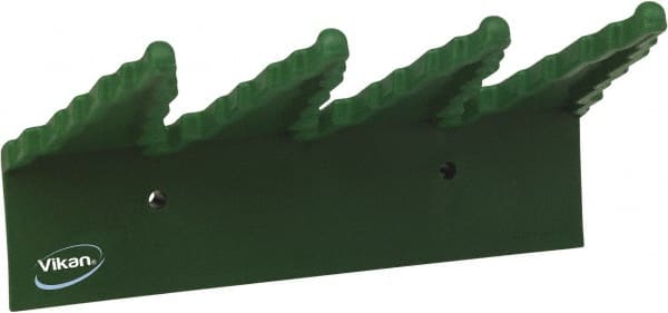Vikan - 22 Lb, 6-1/2" Wide, 2-1/2" High, Polypropylene, Wall Bracket - 9-1/2" Long, 3 Holders - Exact Tooling