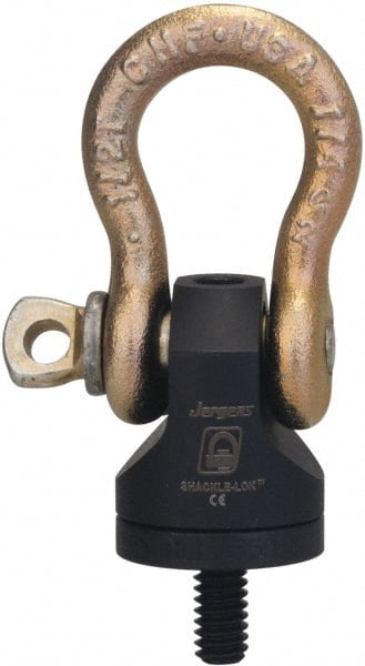 Jergens - 1,000 Lb Load Capacity Hoist Ring - 3/8 - 16 Thread, 0.56" Thread Length, Alloy Steel - Exact Tooling