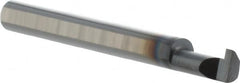 Scientific Cutting Tools - 0.063" Groove Width, 0.187" Min Hole Diam, 3/8" Max Hole Depth, Retaining Ring Grooving Tool - 0.05" Projection, 1-5/8" Shank Length, 2" OAL, Solid Carbide, AlTiN+ Finish - Exact Tooling