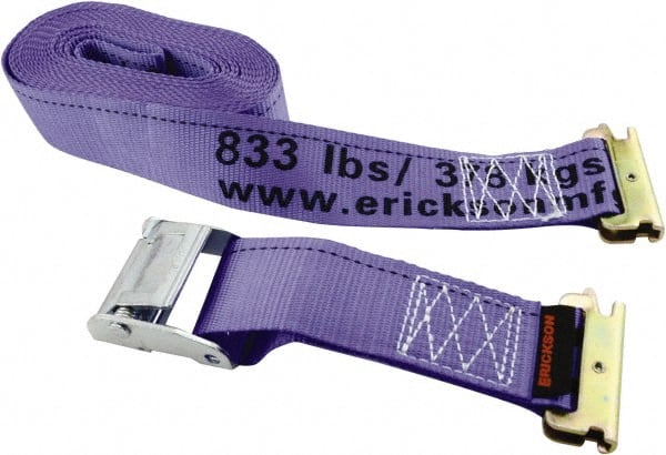 Erickson Manufacturing - 12' Long x 2" Wide, 2,500 Lb Basket Capacity, Polyester & Steel Web Sling - Blue - Exact Tooling