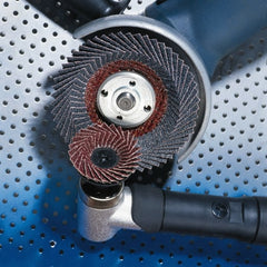 Garryson - 80 Grit, 2" Disc Diam, Zirconia Alumina Flap Disc - 30,000 Max RPM, Nylon Backing, Quick Change Type R Attaching System, Coated - Exact Tooling