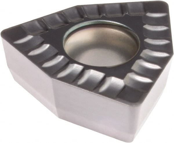 Kennametal - DFT070408 MD Grade KCU40 Carbide Indexable Drill Insert - TiN/TiAlN Finish, Trigon, 12mm Inscribed Circle - Exact Tooling