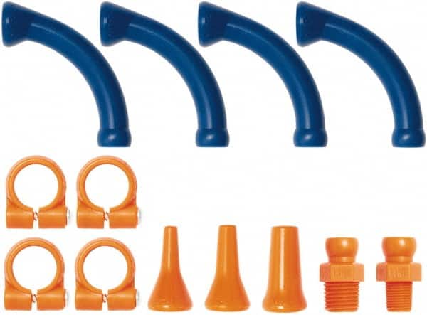 Loc-Line - 1/4" Hose Inside Diam, Coolant Hose Extended Elbow - For Use with Loc-Line Modular Hose System - Exact Tooling
