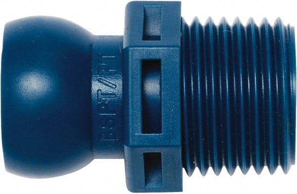 Loc-Line - 1/2" Hose ID, Male to Female Coolant Hose Connector - 1/2" BSPT, For Loc-Line Modular Hose Systems - Exact Tooling