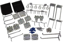 Triton - 30 Piece, Pegboard Hook Set - Zinc Alloy & Steel - Exact Tooling