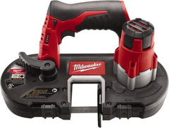 Milwaukee Tool - 12 Volt, 27-1/2" Blade, 280 SFPM Cordless Portable Bandsaw - 1-5/8" (Round) & 1-5/8 x 1-5/8" (Rectangle) Cutting Capacity, Battery Not Included - Exact Tooling