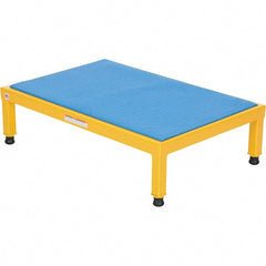 Vestil - 9" High x 24" Wide x 36" Deep, Yellow Step Stand - Steel, 500 Lb Capacity - Exact Tooling