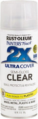 Rust-Oleum - Clear, Semi Gloss, Enamel Spray Paint - 8 Sq Ft per Can, 12 oz Container, Use on Multipurpose - Exact Tooling