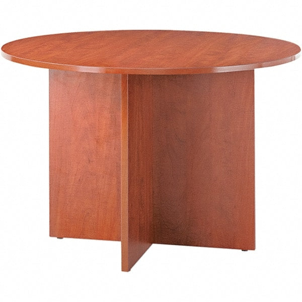 ALERA - 29-1/2" High Stationary Conference Table - 1" Thick, Medium Cherry, Wood Grain Laminate - Exact Tooling