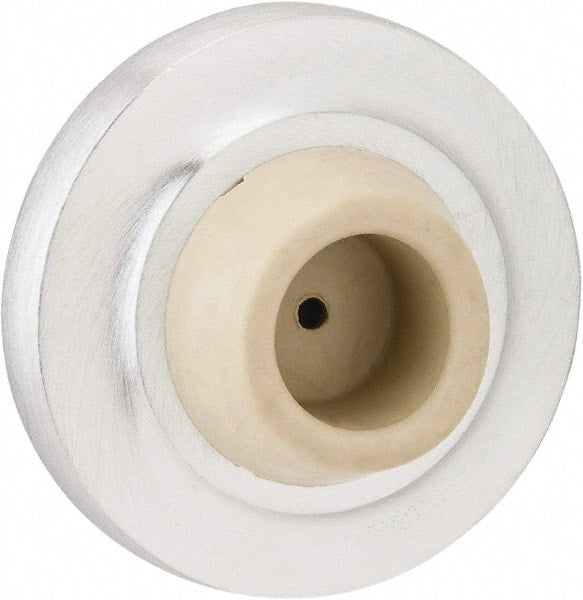 IVES - 4" Projection Concave Bumper - Screw Mount, Satin Chrome Finish - Exact Tooling