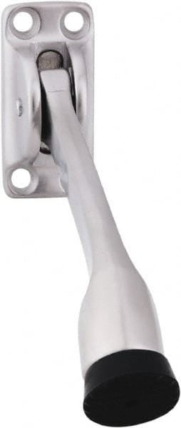 IVES - 4" Projection Floor Door Stop - Screw Mount, Satin Chrome Finish - Exact Tooling