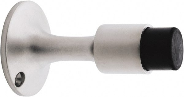IVES - 6" Projection Wall Door Stop - Screw Mount, Satin Chrome Finish - Exact Tooling