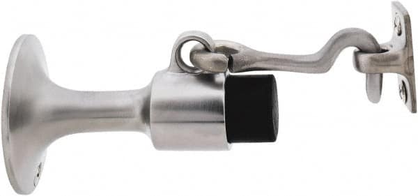 IVES - 6" Projection Wall Door Stop - Screw Mount, Satin Chrome Finish - Exact Tooling