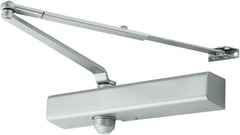 Falcon - 13-1/4" Closer Body Length, Medium Duty Multi-Sized Door Closer Manual Damper - Aluminum Finish, Non-Handed - Exact Tooling