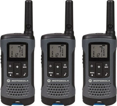 Motorola - 16 Mile Range, 22 Channel, 0.5 & 1.5 Watt, Series Talkabout, Recreational Two Way Radio - FRS/GMRS Band, 462.55 to 467.7125 Hz, AA & NiMH Battery, 12 NiMH & 29 AA hr Life, 12.87" High x 10.83" Wide x 1.78" Deep, Low Battery Alerts - Exact Tooling