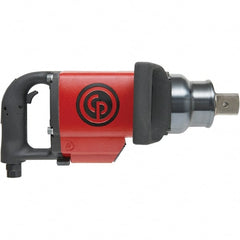 Chicago Pneumatic - 1-1/2" Drive, 3,500 RPM, 3,600 Ft/Lb Torque Impact Wrench - D-Handle, 51.5 CFM, 90 psi, 1/2" NPT Inlet - Exact Tooling