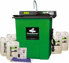 CRC - Free Standing Water-Based Parts Washer - 25 Gal Max Operating Capacity, HDPE Tank, 40" High x 35-1/2" Long x 26-1/2" Wide, 110 Input Volts - Exact Tooling