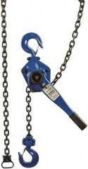 Value Collection - 6,000 Lb Lifting Capacity, 10' Lift Height, Lever Hoist - Made from Chain, 71 Lb Avg Pull to Lift Rated Load, 1 Chain - Exact Tooling