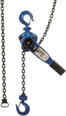 Value Collection - 2,000 Lb Lifting Capacity, 10' Lift Height, Lever Hoist - Made from Chain, 46 Lb Avg Pull to Lift Rated Load, 1 Chain - Exact Tooling