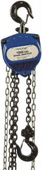 Value Collection - 1,000 Lb Lifting Capacity, 15' Lift Height, Hand Hoist - Made from Chain, 31' Overhaul to Lift 1', 48 Lb Avg Pull to Lift Rated Load, 1 Chain - Exact Tooling
