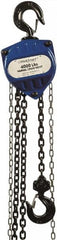 Value Collection - 4,000 Lb Lifting Capacity, 20' Lift Height, Hand Hoist - Made from Chain, 68' Overhaul to Lift 1', 90 Lb Avg Pull to Lift Rated Load, 1 Chain - Exact Tooling