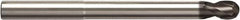 Seco - 8mm Diam, 8mm LOC, 2 Flute Solid Carbide Ball End Mill - NXT Finish, Single End, 100mm OAL, 8mm Shank Diam, Spiral Flute - Exact Tooling