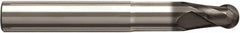Seco - 10mm Diam, 10mm LOC, 2 Flute Solid Carbide Ball End Mill - NXT Finish, Single End, 82mm OAL, 10mm Shank Diam, Spiral Flute - Exact Tooling
