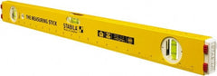 Stabila - 24" Long 3 Vial Spirit Level - Aluminum, Yellow, 2 Plumb & 1 Level Vials - Exact Tooling