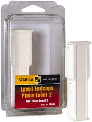 Stabila - Level Replacement End Cap Mount - White, Use with 106T & 106TM Series Levels - Exact Tooling