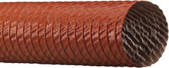 Flexaust - 10" ID, 1 Hg Vac Rating, 4 psi, Fiberglass Vacuum & Duct Hose - 25' Long, Red, 6.1" Bend Radius, -65 to 550°F - Exact Tooling