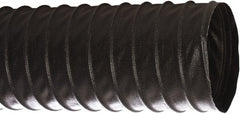 Flexaust - 1-1/2" ID, 29 Hg Vac Rating, 30 psi, Polyester Vacuum & Duct Hose - 25' Long, Black, 1.4" Bend Radius, -40 to 250°F - Exact Tooling