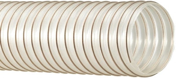 Flexaust - 300mm ID, 2.2 Hg Vac Rating, 10 psi, Polyurethane Vacuum & Duct Hose - 25' Long, Clear, 10" Bend Radius, -65 to 225°F - Exact Tooling